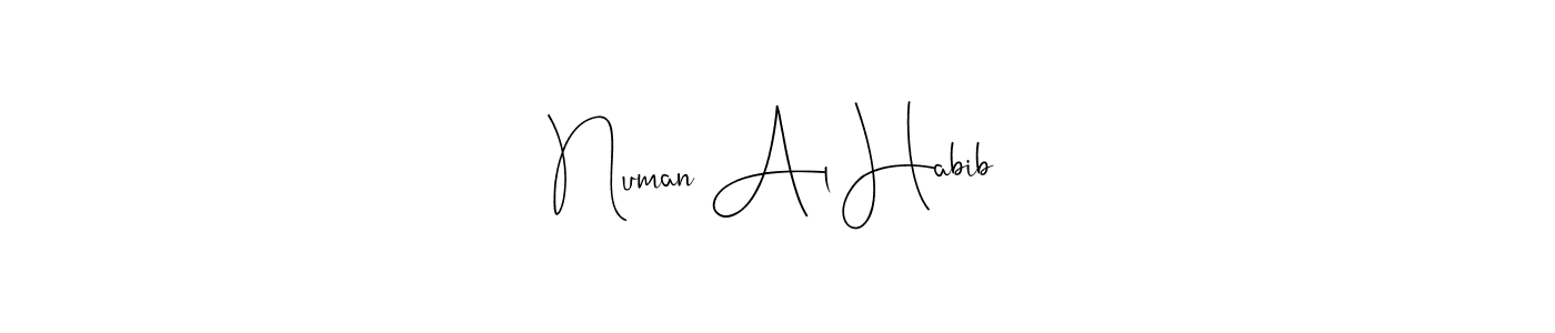 You can use this online signature creator to create a handwritten signature for the name Numan Al Habib. This is the best online autograph maker. Numan Al Habib signature style 4 images and pictures png