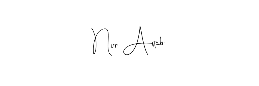 Also You can easily find your signature by using the search form. We will create Nur Aftab name handwritten signature images for you free of cost using Andilay-7BmLP sign style. Nur Aftab signature style 4 images and pictures png