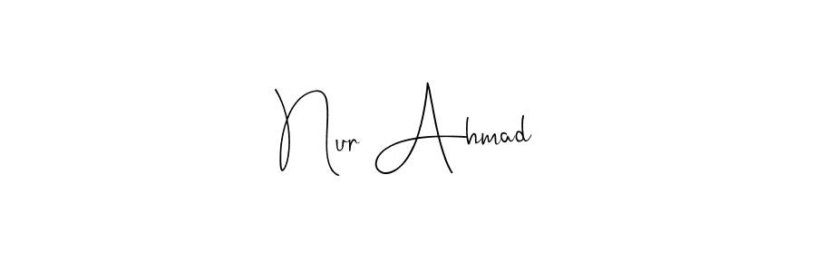 Design your own signature with our free online signature maker. With this signature software, you can create a handwritten (Andilay-7BmLP) signature for name Nur Ahmad. Nur Ahmad signature style 4 images and pictures png