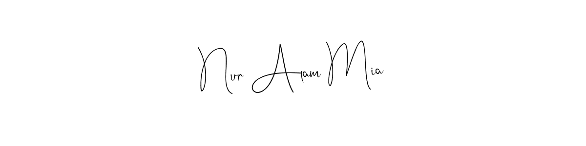 Use a signature maker to create a handwritten signature online. With this signature software, you can design (Andilay-7BmLP) your own signature for name Nur Alam Mia. Nur Alam Mia signature style 4 images and pictures png