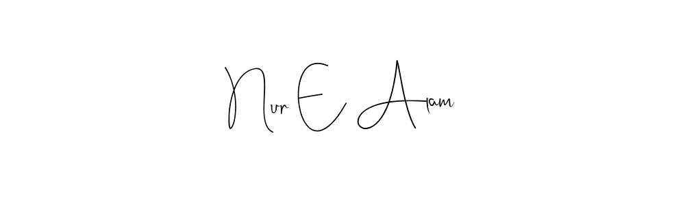 Also You can easily find your signature by using the search form. We will create Nur E Alam name handwritten signature images for you free of cost using Andilay-7BmLP sign style. Nur E Alam signature style 4 images and pictures png