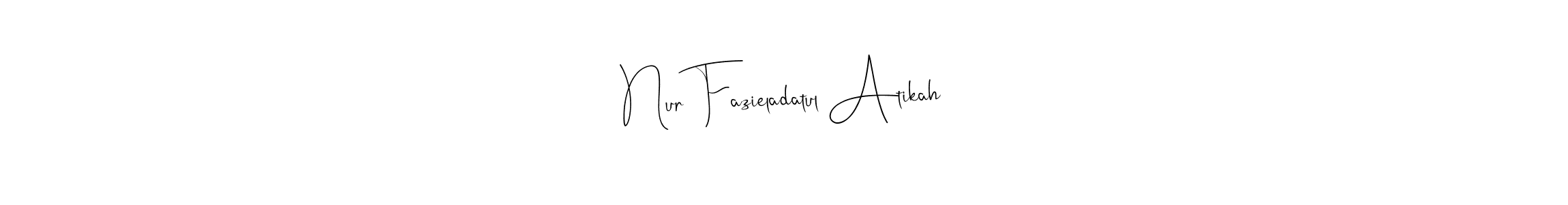 How to Draw Nur Fazieladatul Atikah signature style? Andilay-7BmLP is a latest design signature styles for name Nur Fazieladatul Atikah. Nur Fazieladatul Atikah signature style 4 images and pictures png