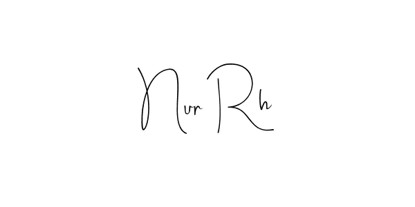 Also we have Nur Rh name is the best signature style. Create professional handwritten signature collection using Andilay-7BmLP autograph style. Nur Rh signature style 4 images and pictures png