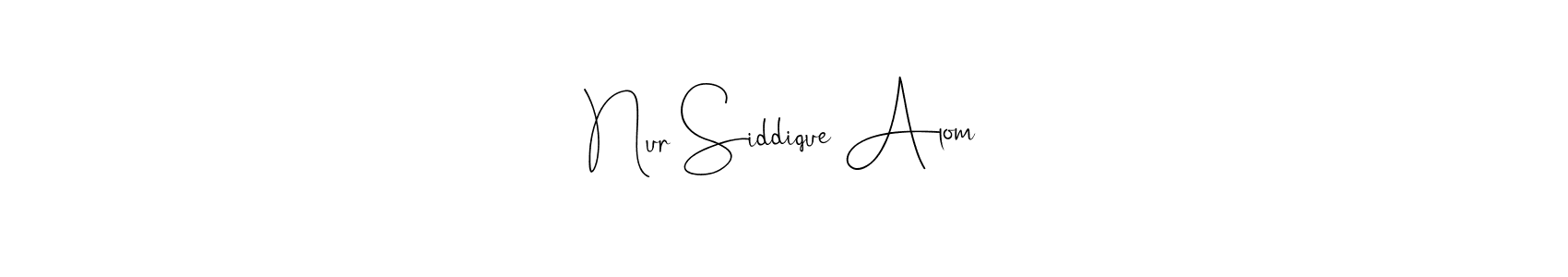 How to Draw Nur Siddique Alom signature style? Andilay-7BmLP is a latest design signature styles for name Nur Siddique Alom. Nur Siddique Alom signature style 4 images and pictures png