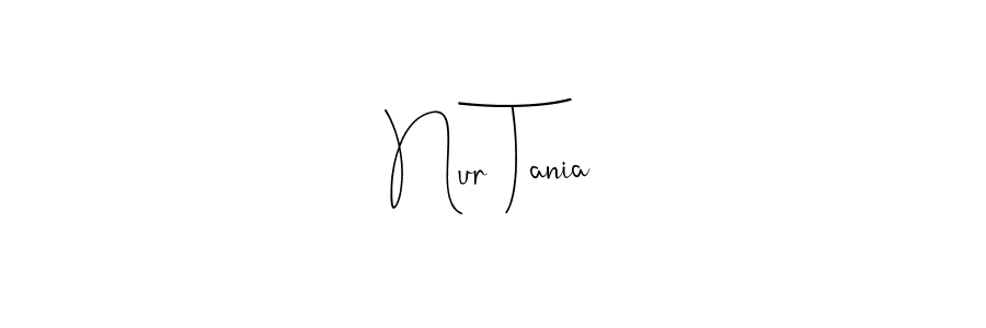 Also You can easily find your signature by using the search form. We will create Nur Tania name handwritten signature images for you free of cost using Andilay-7BmLP sign style. Nur Tania signature style 4 images and pictures png