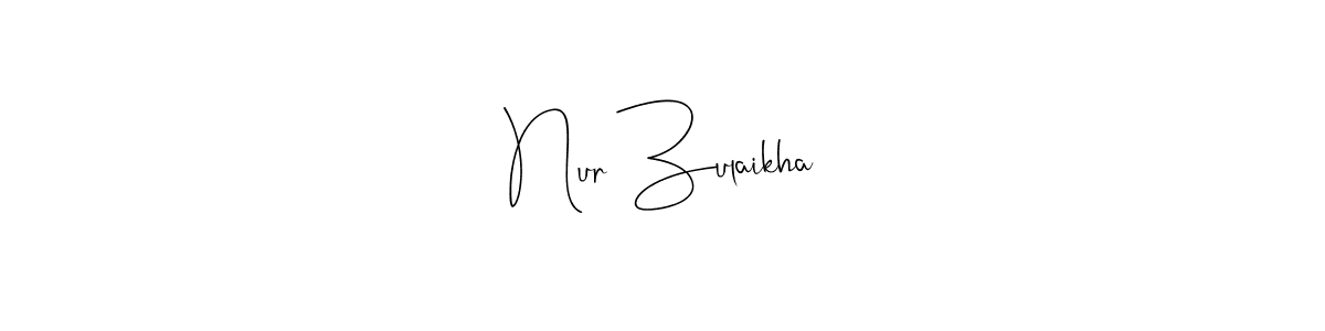 Once you've used our free online signature maker to create your best signature Andilay-7BmLP style, it's time to enjoy all of the benefits that Nur Zulaikha name signing documents. Nur Zulaikha signature style 4 images and pictures png
