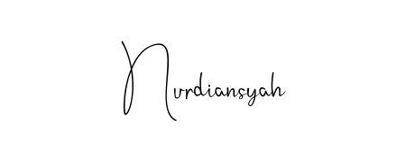 Create a beautiful signature design for name Nurdiansyah. With this signature (Andilay-7BmLP) fonts, you can make a handwritten signature for free. Nurdiansyah signature style 4 images and pictures png