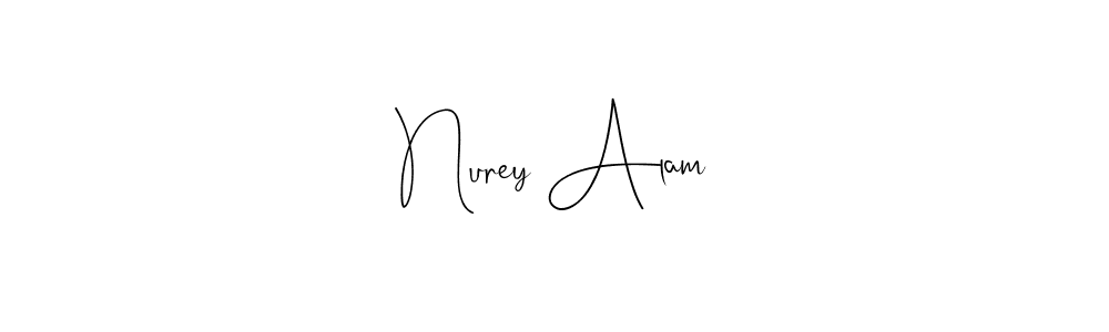 if you are searching for the best signature style for your name Nurey Alam. so please give up your signature search. here we have designed multiple signature styles  using Andilay-7BmLP. Nurey Alam signature style 4 images and pictures png