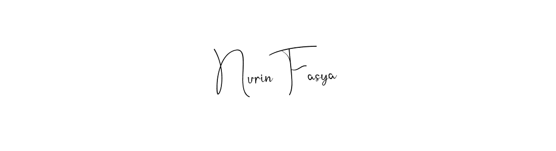 Make a beautiful signature design for name Nurin Fasya. With this signature (Andilay-7BmLP) style, you can create a handwritten signature for free. Nurin Fasya signature style 4 images and pictures png