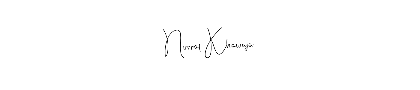 Use a signature maker to create a handwritten signature online. With this signature software, you can design (Andilay-7BmLP) your own signature for name Nusrat Khawaja. Nusrat Khawaja signature style 4 images and pictures png