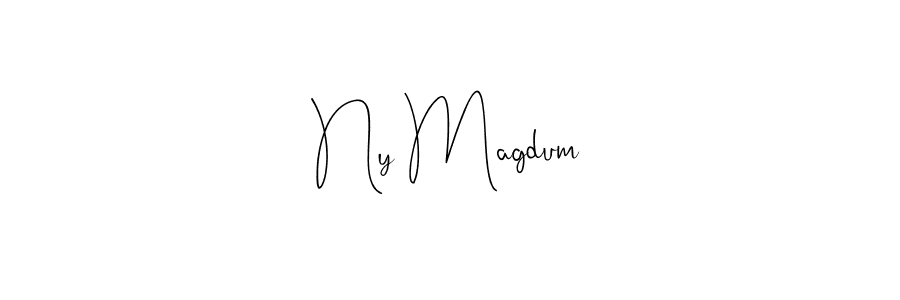 Use a signature maker to create a handwritten signature online. With this signature software, you can design (Andilay-7BmLP) your own signature for name Ny Magdum. Ny Magdum signature style 4 images and pictures png