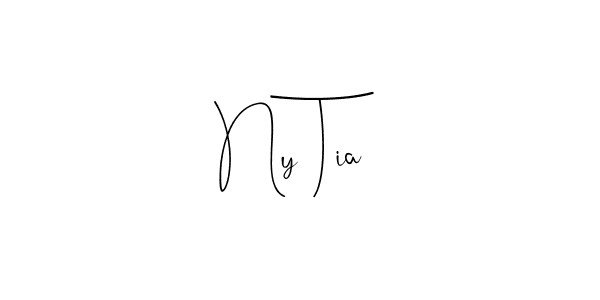 if you are searching for the best signature style for your name Ny Tia. so please give up your signature search. here we have designed multiple signature styles  using Andilay-7BmLP. Ny Tia signature style 4 images and pictures png