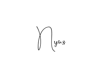 Andilay-7BmLP is a professional signature style that is perfect for those who want to add a touch of class to their signature. It is also a great choice for those who want to make their signature more unique. Get Nyaz name to fancy signature for free. Nyaz signature style 4 images and pictures png