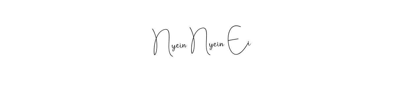How to make Nyein Nyein Ei name signature. Use Andilay-7BmLP style for creating short signs online. This is the latest handwritten sign. Nyein Nyein Ei signature style 4 images and pictures png