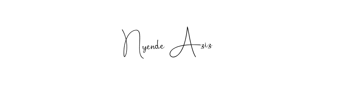 Make a short Nyende Aziz signature style. Manage your documents anywhere anytime using Andilay-7BmLP. Create and add eSignatures, submit forms, share and send files easily. Nyende Aziz signature style 4 images and pictures png