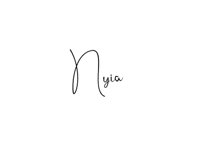How to make Nyia name signature. Use Andilay-7BmLP style for creating short signs online. This is the latest handwritten sign. Nyia signature style 4 images and pictures png