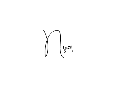 Use a signature maker to create a handwritten signature online. With this signature software, you can design (Andilay-7BmLP) your own signature for name Nyol. Nyol signature style 4 images and pictures png
