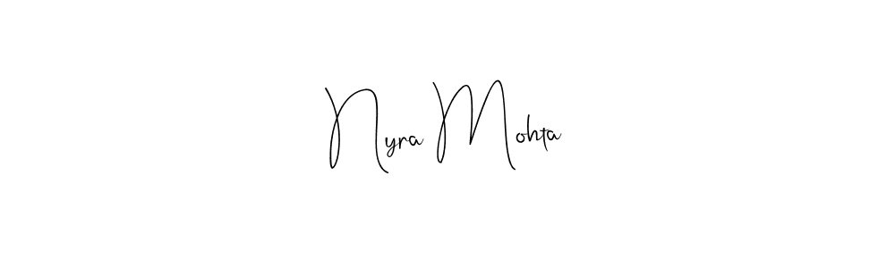 Similarly Andilay-7BmLP is the best handwritten signature design. Signature creator online .You can use it as an online autograph creator for name Nyra Mohta. Nyra Mohta signature style 4 images and pictures png