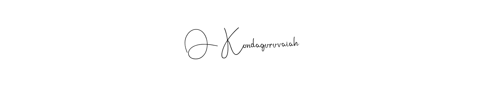 Also we have O Kondaguruvaiah name is the best signature style. Create professional handwritten signature collection using Andilay-7BmLP autograph style. O Kondaguruvaiah signature style 4 images and pictures png