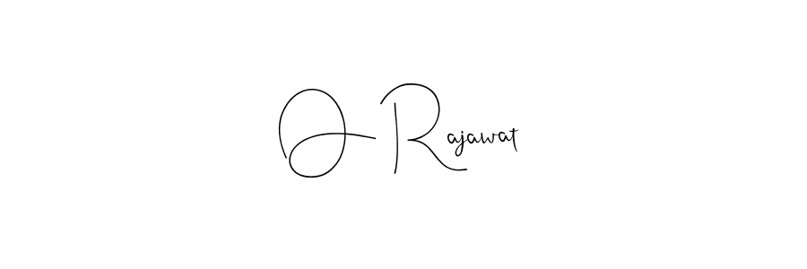 How to make O Rajawat name signature. Use Andilay-7BmLP style for creating short signs online. This is the latest handwritten sign. O Rajawat signature style 4 images and pictures png