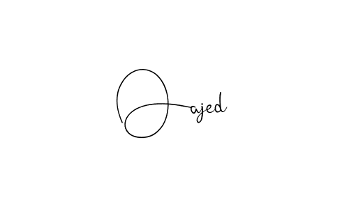 How to make Oajed name signature. Use Andilay-7BmLP style for creating short signs online. This is the latest handwritten sign. Oajed signature style 4 images and pictures png