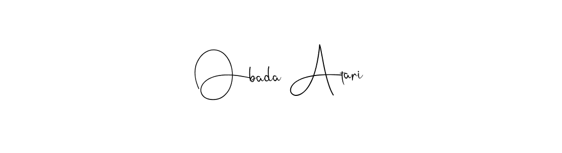 Make a beautiful signature design for name Obada Atari. With this signature (Andilay-7BmLP) style, you can create a handwritten signature for free. Obada Atari signature style 4 images and pictures png