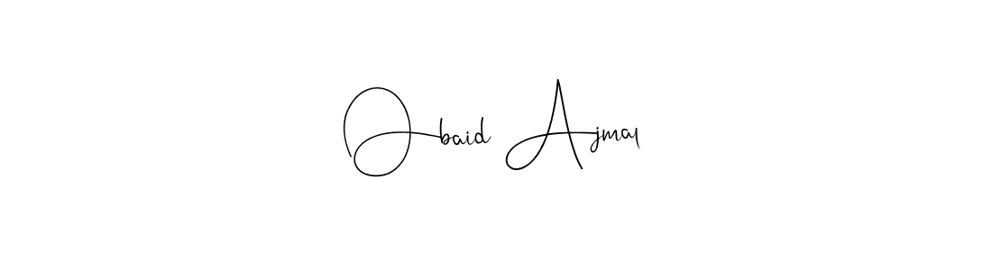 Create a beautiful signature design for name Obaid Ajmal. With this signature (Andilay-7BmLP) fonts, you can make a handwritten signature for free. Obaid Ajmal signature style 4 images and pictures png