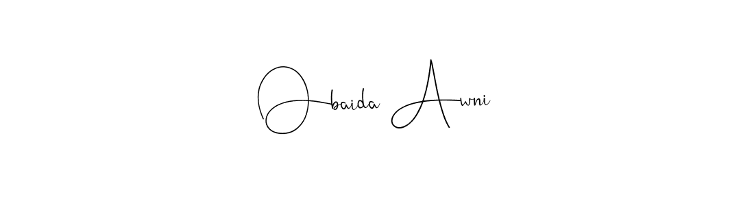 Make a beautiful signature design for name Obaida Awni. Use this online signature maker to create a handwritten signature for free. Obaida Awni signature style 4 images and pictures png