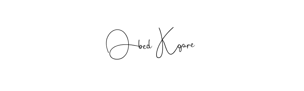 How to make Obed Kgare name signature. Use Andilay-7BmLP style for creating short signs online. This is the latest handwritten sign. Obed Kgare signature style 4 images and pictures png