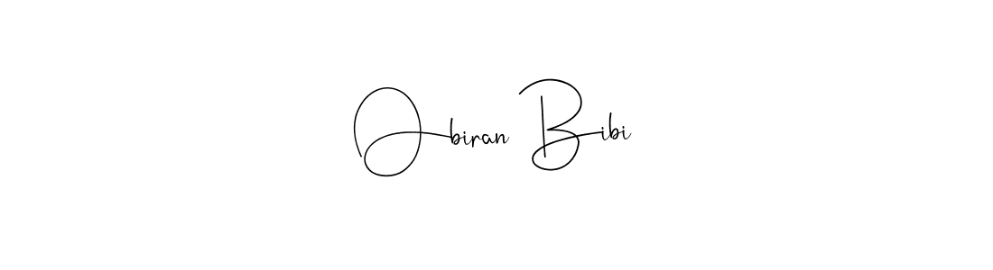 Also we have Obiran Bibi name is the best signature style. Create professional handwritten signature collection using Andilay-7BmLP autograph style. Obiran Bibi signature style 4 images and pictures png