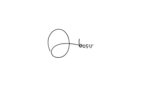 Design your own signature with our free online signature maker. With this signature software, you can create a handwritten (Andilay-7BmLP) signature for name Obosu. Obosu signature style 4 images and pictures png