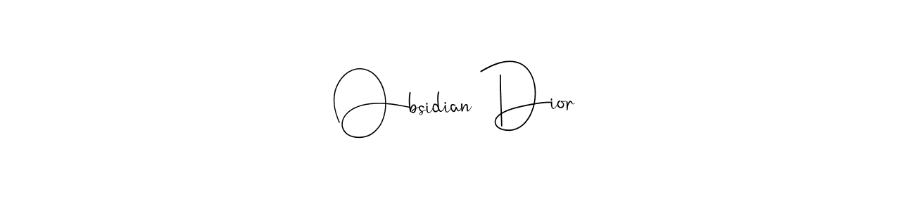 Make a beautiful signature design for name Obsidian Dior. With this signature (Andilay-7BmLP) style, you can create a handwritten signature for free. Obsidian Dior signature style 4 images and pictures png