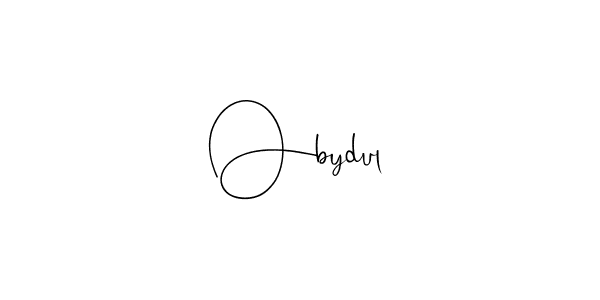 Make a beautiful signature design for name Obydul. With this signature (Andilay-7BmLP) style, you can create a handwritten signature for free. Obydul signature style 4 images and pictures png