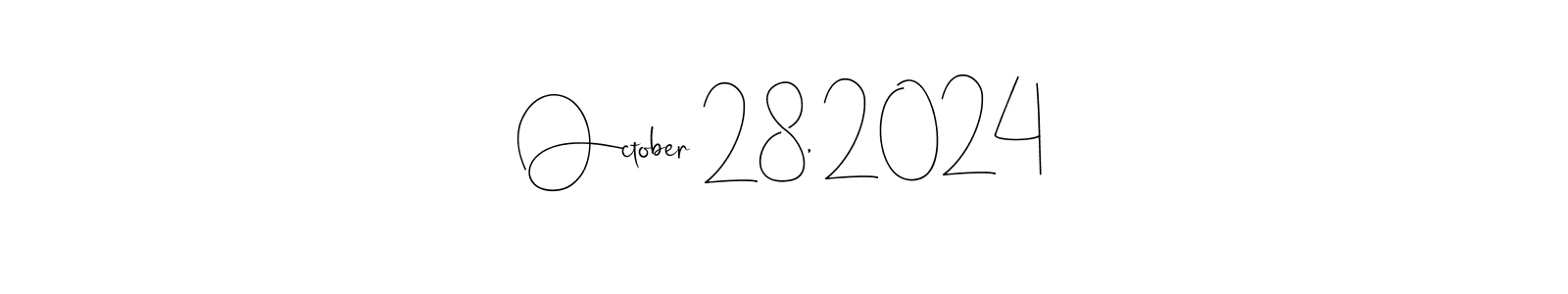 The best way (Andilay-7BmLP) to make a short signature is to pick only two or three words in your name. The name October 28, 2024 include a total of six letters. For converting this name. October 28, 2024 signature style 4 images and pictures png