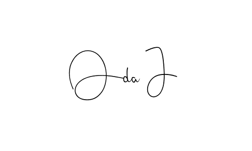 Make a beautiful signature design for name Oda J. With this signature (Andilay-7BmLP) style, you can create a handwritten signature for free. Oda J signature style 4 images and pictures png