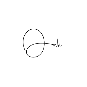 if you are searching for the best signature style for your name Oek. so please give up your signature search. here we have designed multiple signature styles  using Andilay-7BmLP. Oek signature style 4 images and pictures png