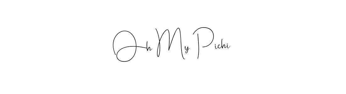Similarly Andilay-7BmLP is the best handwritten signature design. Signature creator online .You can use it as an online autograph creator for name Oh My Pichi. Oh My Pichi signature style 4 images and pictures png