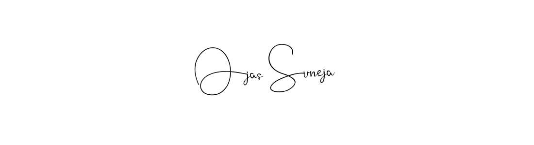 Create a beautiful signature design for name Ojas Suneja. With this signature (Andilay-7BmLP) fonts, you can make a handwritten signature for free. Ojas Suneja signature style 4 images and pictures png