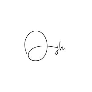 Design your own signature with our free online signature maker. With this signature software, you can create a handwritten (Andilay-7BmLP) signature for name Ojh. Ojh signature style 4 images and pictures png