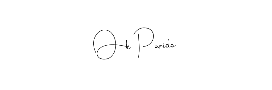Similarly Andilay-7BmLP is the best handwritten signature design. Signature creator online .You can use it as an online autograph creator for name Ok Parida. Ok Parida signature style 4 images and pictures png