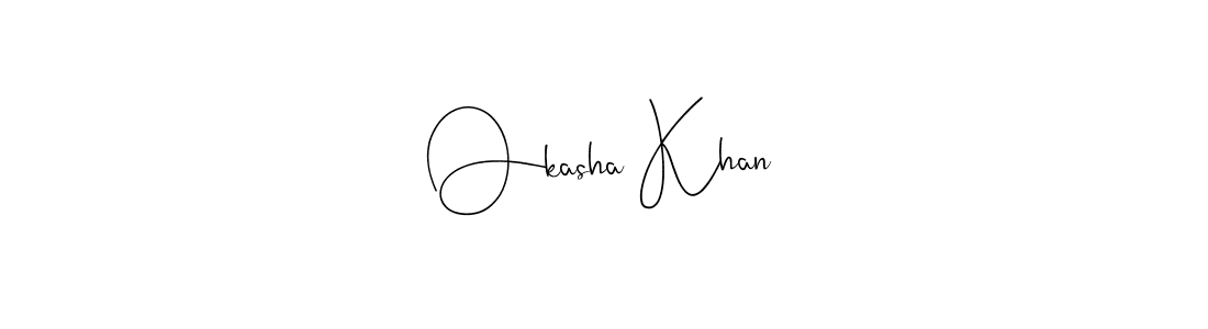It looks lik you need a new signature style for name Okasha Khan. Design unique handwritten (Andilay-7BmLP) signature with our free signature maker in just a few clicks. Okasha Khan signature style 4 images and pictures png