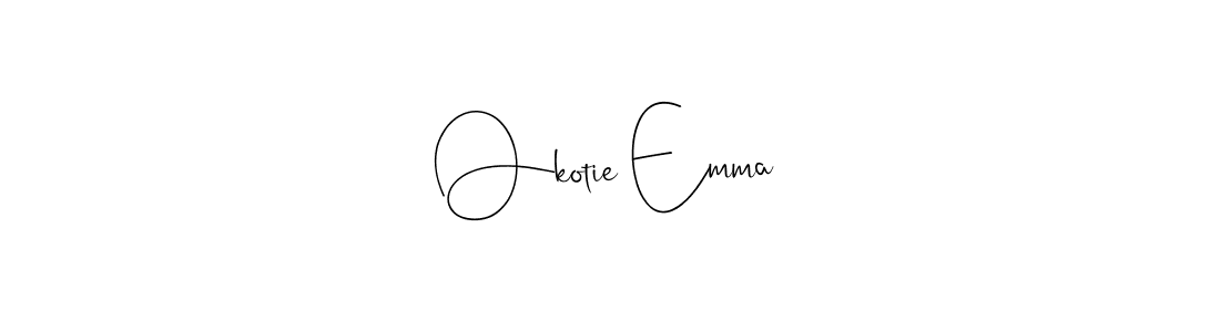 You should practise on your own different ways (Andilay-7BmLP) to write your name (Okotie Emma) in signature. don't let someone else do it for you. Okotie Emma signature style 4 images and pictures png