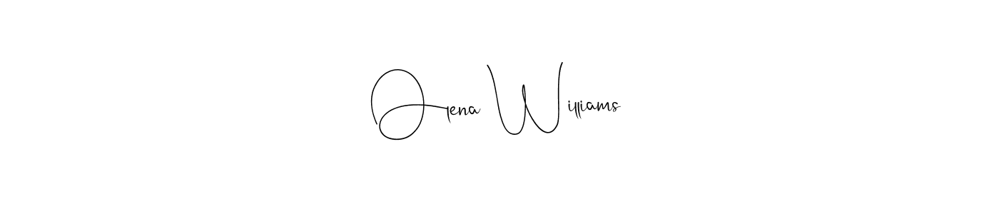 Make a beautiful signature design for name Olena Williams. Use this online signature maker to create a handwritten signature for free. Olena Williams signature style 4 images and pictures png
