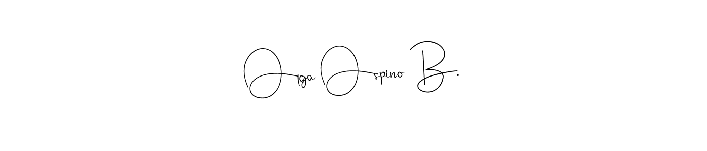 How to Draw Olga Ospino B. signature style? Andilay-7BmLP is a latest design signature styles for name Olga Ospino B.. Olga Ospino B. signature style 4 images and pictures png