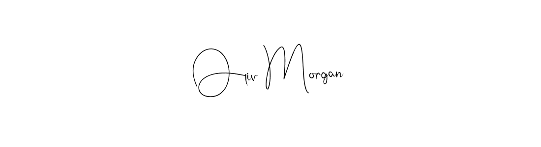 if you are searching for the best signature style for your name Oliv Morgan. so please give up your signature search. here we have designed multiple signature styles  using Andilay-7BmLP. Oliv Morgan signature style 4 images and pictures png
