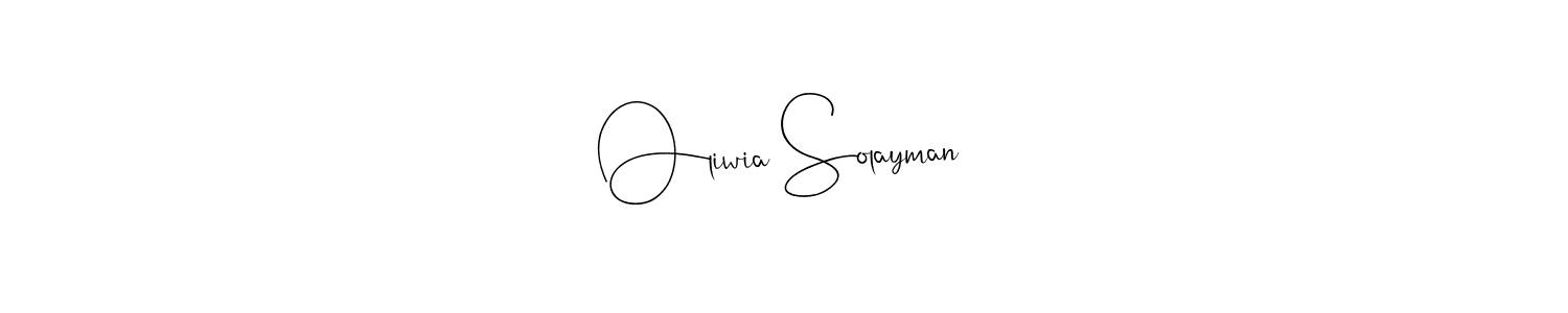 if you are searching for the best signature style for your name Oliwia Solayman. so please give up your signature search. here we have designed multiple signature styles  using Andilay-7BmLP. Oliwia Solayman signature style 4 images and pictures png