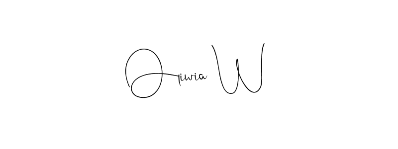 Make a short Oliwia W signature style. Manage your documents anywhere anytime using Andilay-7BmLP. Create and add eSignatures, submit forms, share and send files easily. Oliwia W signature style 4 images and pictures png