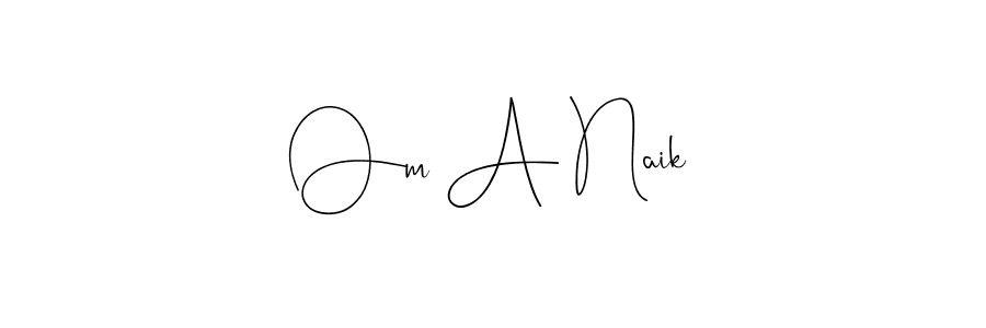 Use a signature maker to create a handwritten signature online. With this signature software, you can design (Andilay-7BmLP) your own signature for name Om A Naik. Om A Naik signature style 4 images and pictures png