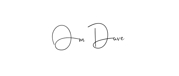 Design your own signature with our free online signature maker. With this signature software, you can create a handwritten (Andilay-7BmLP) signature for name Om Dave. Om Dave signature style 4 images and pictures png