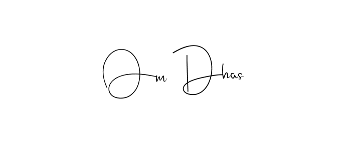 Design your own signature with our free online signature maker. With this signature software, you can create a handwritten (Andilay-7BmLP) signature for name Om Dhas. Om Dhas signature style 4 images and pictures png